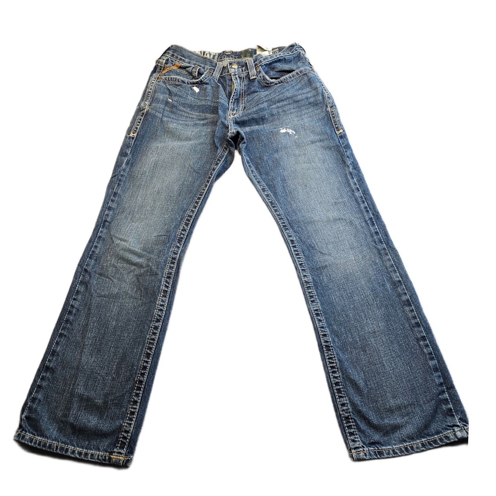 Ariat Jeans Mens 31/32 Blue Denim Medium Wash Workwear Slim Fit Straight Leg